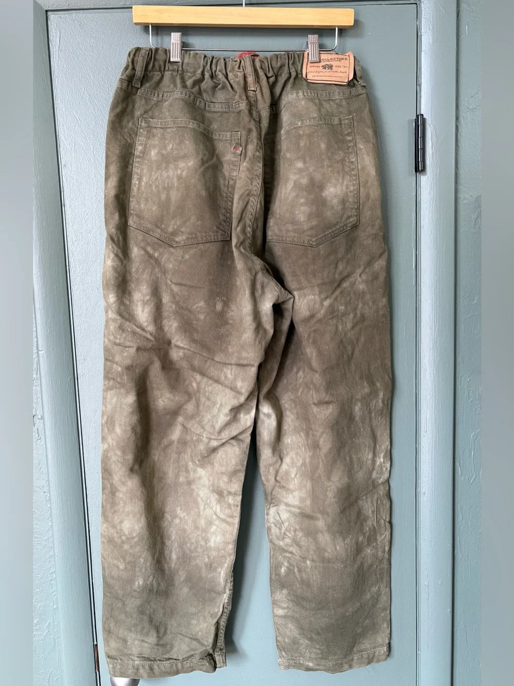 Dr. Collectors Relaxed Tie-Dye Chinos in Olive Brown